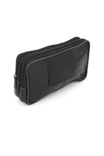 Ayakkabı Ülkesi Three-Pocket 100% Leather Item Attached to Belt Phone Glasses Money Accessory Wallet Bag