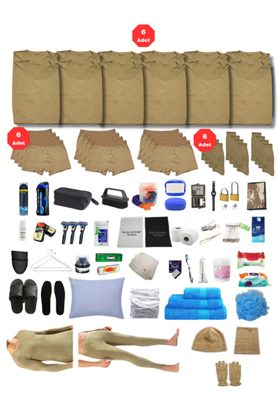 Mrc tactical 6'lı Kışlık Her Şey Dahil Bedelli Askeri Seti - İç Çamaşırı - Çorabı - Askeri İçlik - Cüzdan Paketi