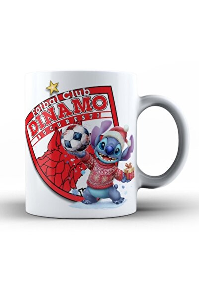 OEM Cană personalizată Stitch Dinamo – Ediție de iarnă, albă, 330 ml