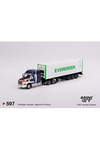 mini gt Камион Western Star 49x с контейнер Evergreen 1:64 MGT597