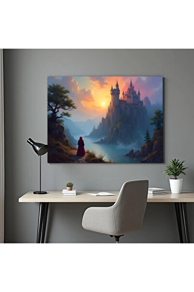 Printees Painting - View towards the castle