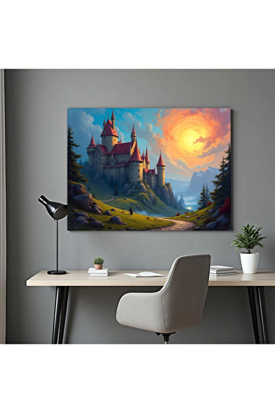 Printees Tablou - Poteca spre castel - Canvas pe șasiu - 40x30 cm