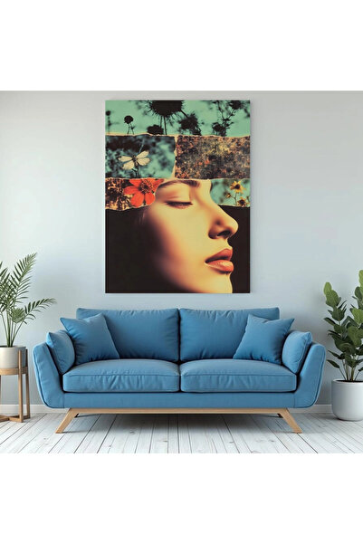 Printees Tablou - Colaj cu portret - Canvas pe șasiu - 40x30 cm