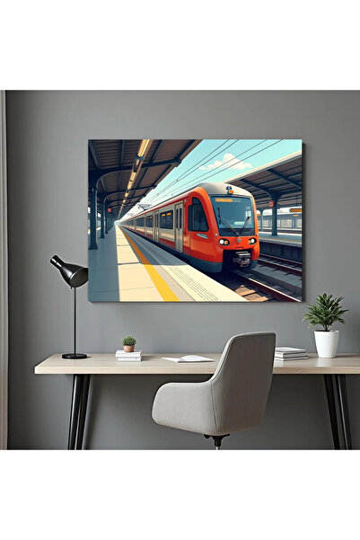 Printees Tablou - Tren electric la peron