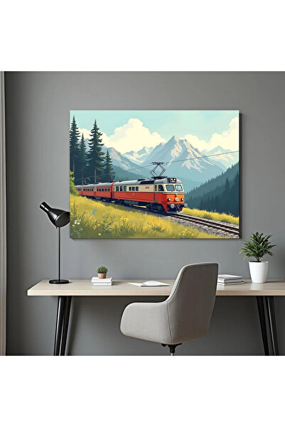 Printees Tren electric - Canvas pe șasiu - 40x30 cm