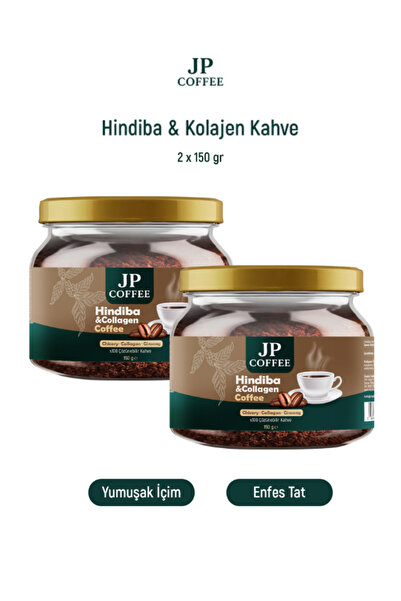 JP COFFEE Hindiba Kahvesi Kolajen ve Ginseng İçeren Detox Kahve, Avantajlı Paket 2x150 gr CF-25021