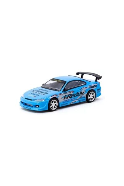 Tarmac Macheta auto Vertex Nissan Silvia S15 Greddy Albastru 1:64 Works
