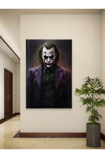 ESLEM Karanlık Joker Portresi Kanvas Tablo – Kaliteli Baskı Film Temalı Dekor...