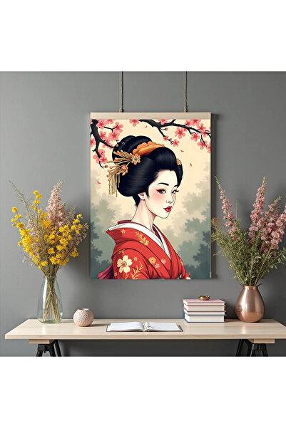 Printees Tablou - Frumusețe în Kimono - Canvas pe șasiu