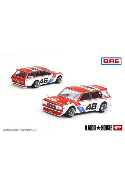 mini gt Macheta auto Datsun Kaido 510 Wagon Bre v1, Rosu, 1:64 MGT026