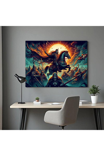 Printees Painting - Vlad the Impaler in battle - Canvas on frame