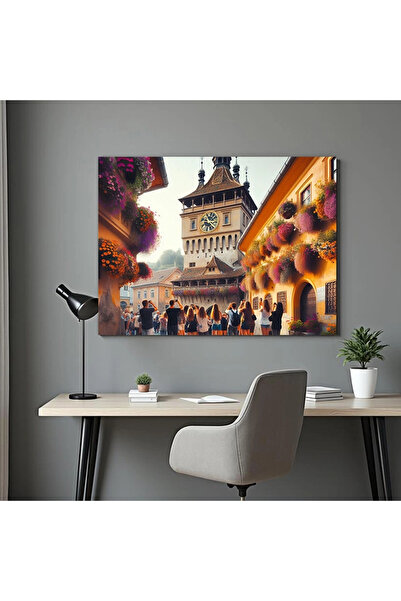 Printees Tablou - Turnul cu Ceas - Canvas pe șasiu