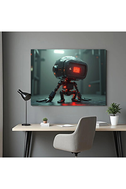 Printees Tablou cyberpunk - Minibot - Canvas pe șasiu - 40x30 cm