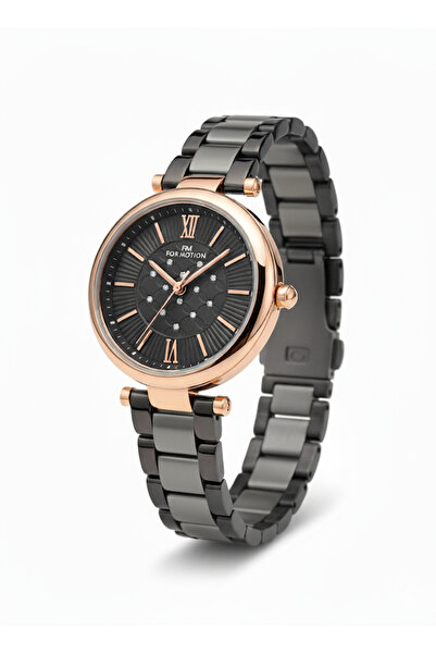 Formotion For Motion Women's Wristwatch Gold Color, Black Dial - Stylish Meta...