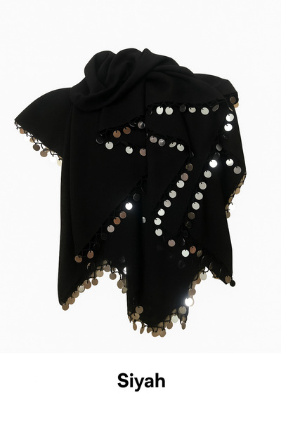 EL YAPIMI Siyah pullu yazma