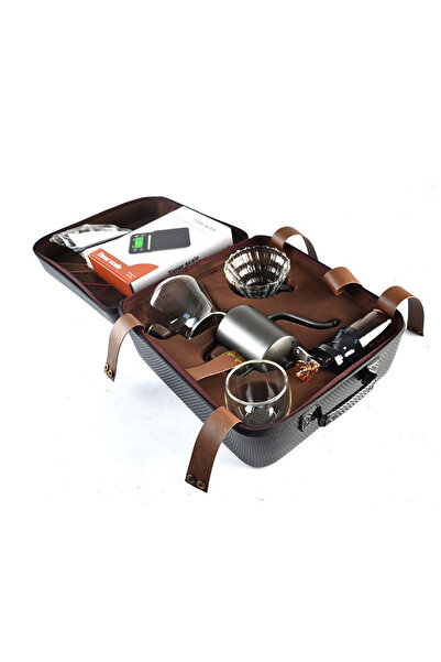 Generic Coffee Set Coffee Gift With Manual Grinder Outdoor Travel Portable Coffee Maker