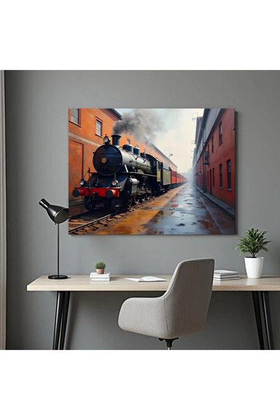 Printees Tablou - Tren cu aburi - Canvas pe șasiu - 40x30 cm