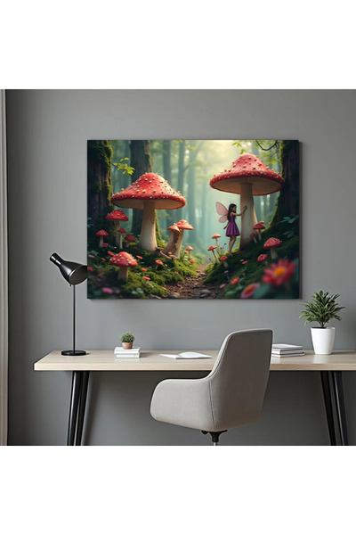 Printees Painting - Mushroom Fairy - Canvas on frame