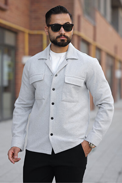 Artı1 Men's Relax Fit Comfortable Cut Double Pocket Winter a Quality Cashmere Jacket - Coat