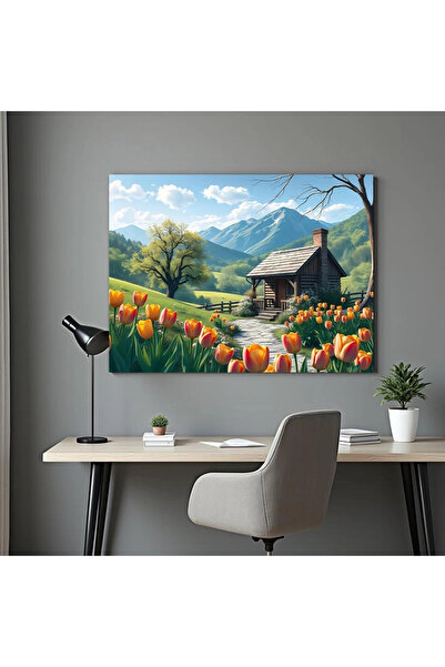 Printees Tablou - Cabana cu lalele - Canvas pe șasiu - 40x30 cm