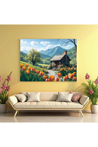 Printees Tablou - Cabana cu lalele