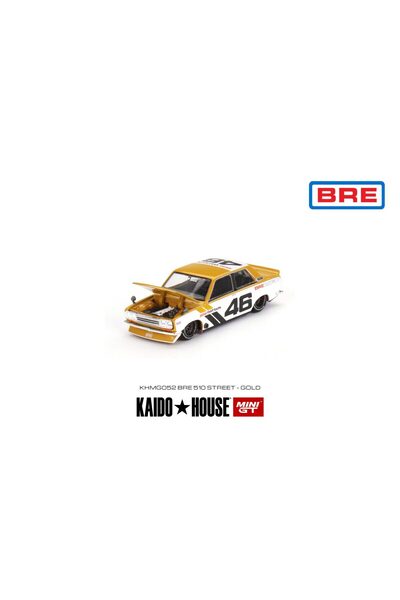 mini gt Macheta auto Kaido House Datsun 510 street Bre510 V3 Galben 1:64 MGTK...