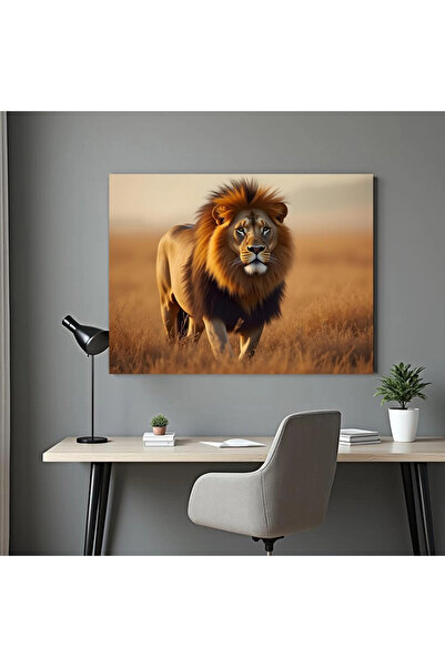 Printees Tablou - Leu - Canvas pe șasiu - 40x30 cm