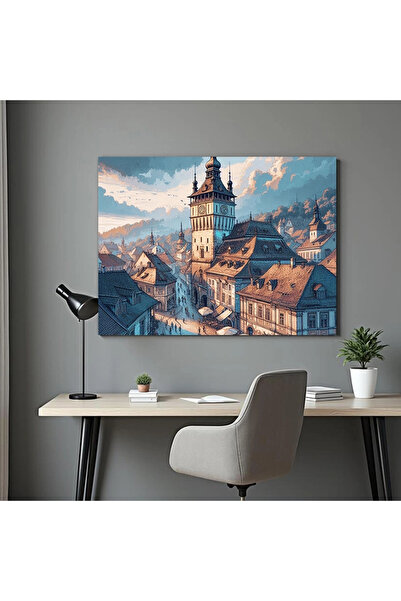 Printees Painting - Illustration of the Clock Tower