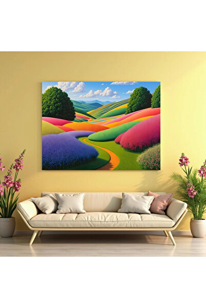 Printees Tablou - Peisaj psihedelic - Canvas pe șasiu