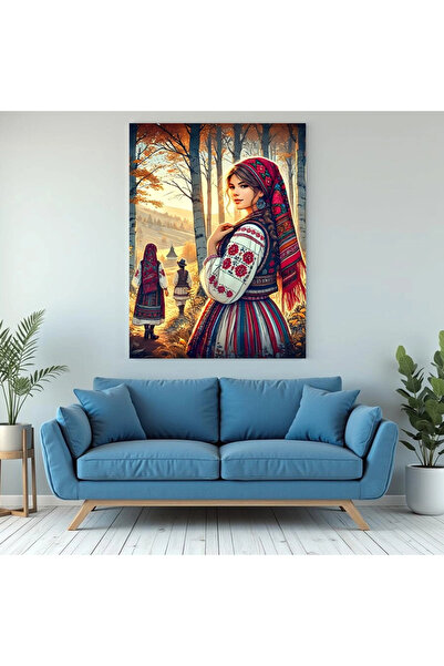 Printees Tablou - Prin pădure - Canvas pe șasiu - 40x30 cm