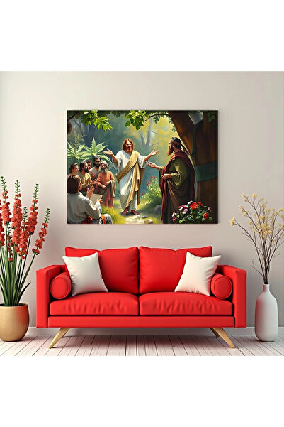 Printees Tablou - O predică a învățătorului - Canvas pe șasiu - 40x30 cm