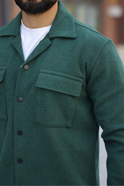 Artı1 Men's Relax Fit Comfortable Cut Double Pocket Winter a Quality Cashmere Jacket - Coat