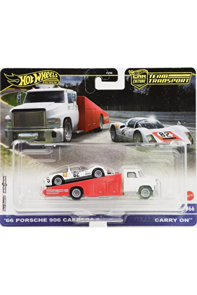HOT WHEELS Macheta auto Team Transport Carry On Truck &amp; Porsche 906 Carre...