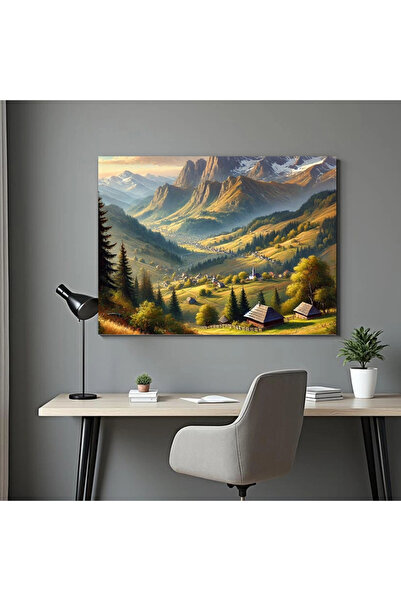 Printees Tablou - Peisaj montan - Canvas pe șasiu - 40x30 cm