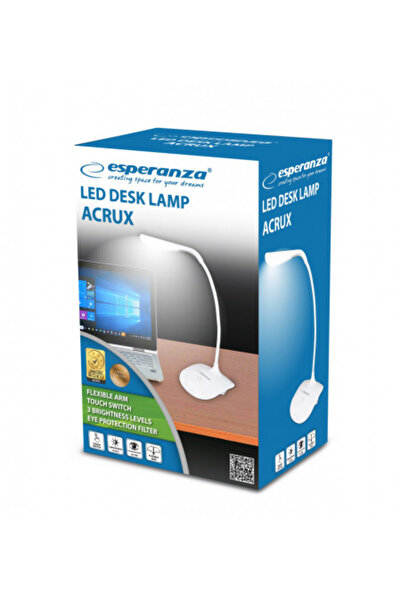 ESPERANZA desk lamp with batteries, sensor, 3 brightness levels, ELD 103 W, white