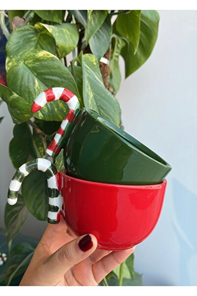 visera Christmas Themed Gift Double Ceramic Mug Set