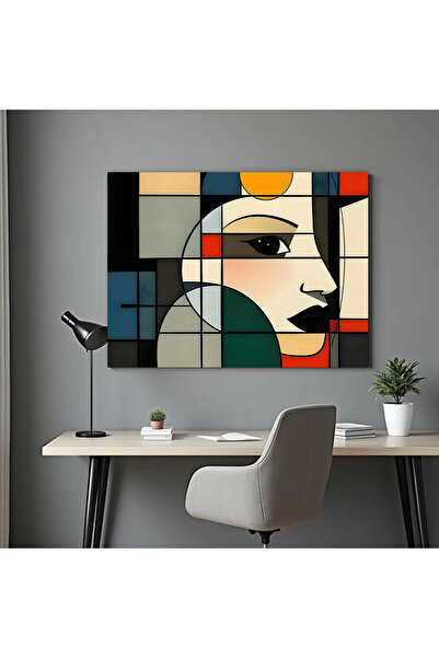Printees Tablou - Portret cubist - Canvas pe șasiu - 40x30 cm