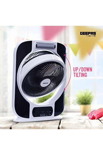 Geepas Geepas Box Rechargeable Fan 12 Inch – with LED Light