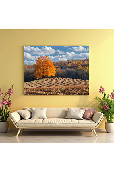 Printees Painting - Autumn landscape with tree - Canvas on frame
