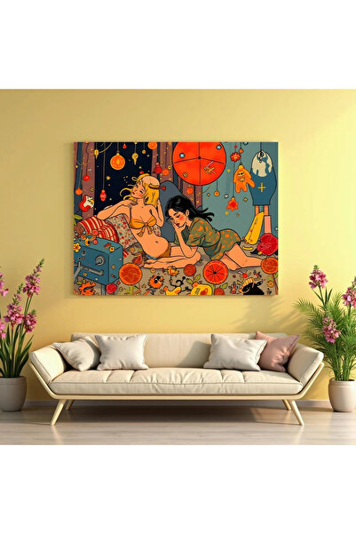 Printees Painting - Illustration with Japanese style girls