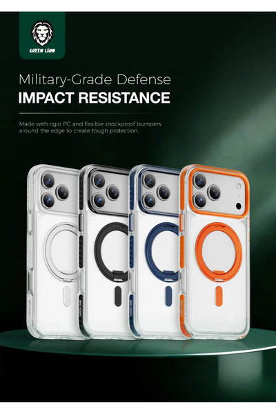 Green Lion جراب ساوثيند ماجسيف لجهاز آيفون 17 برو - أسود