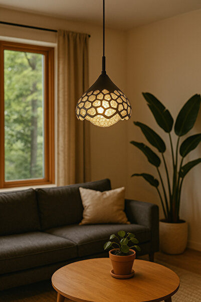 qwell Single "honeycomb" design pendant lamp