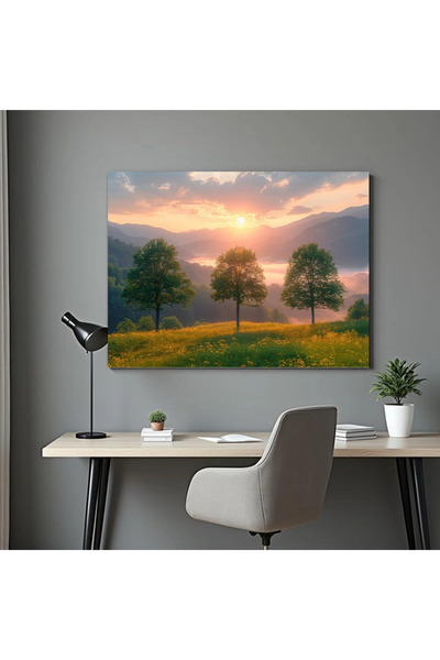 Printees Tablou peisaj, Trei copaci - Canvas pe șasiu - 40x30 cm