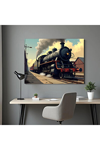 Printees Steam Train Painting - Canvas on Chassis