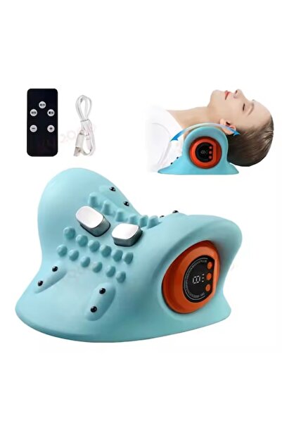 telux Pernă electrică 3D pentru masaj cervical cu încălzire și telecomandă – Frământare profundă și relaxare termică