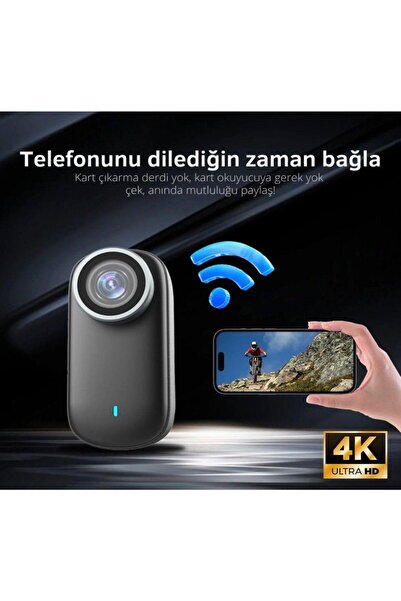 NOVAREX Global 4K Ultra HD Geniş Açılı Wi-Fi Mini Aksiyon Kamerası – Spor, Vl...