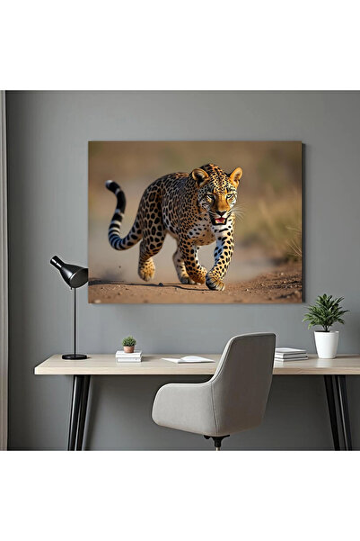 Printees Tablou - Leopard mergând - Canvas pe șasiu - 40x30 cm