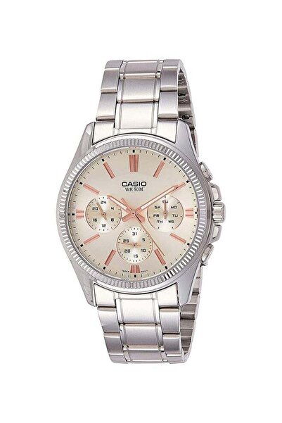 Casio Men's Stainless Steel Analog Wrist Watch MTP-1375D-7A2VDF - 42 mm - Silver