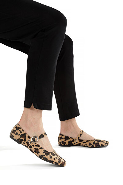 EPTC Leopard Mary Jane Women's Flats - Shiny Stylish Casual Shoes