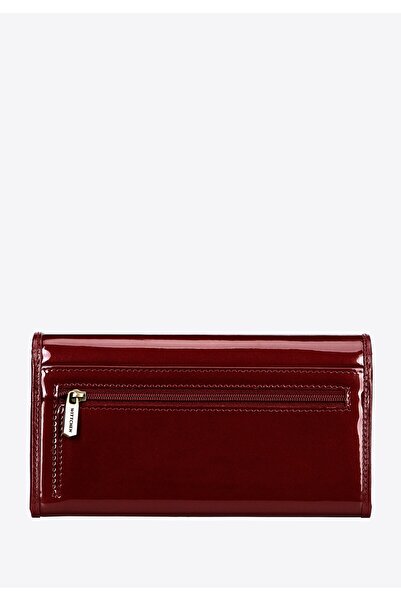 Wittchen Woman Large women's wallet made of patent leather with logo red red leather